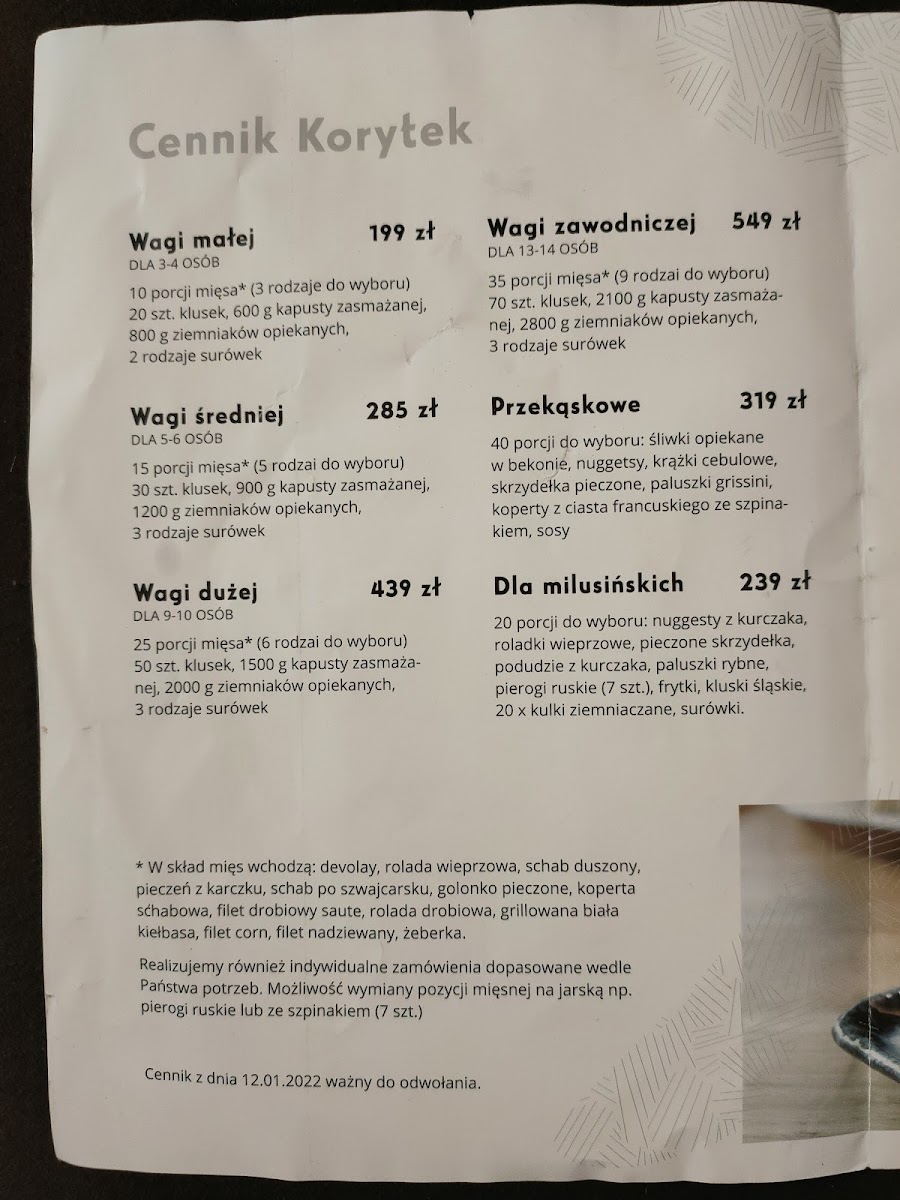Menu Waga Zwyciestwa 6-2
